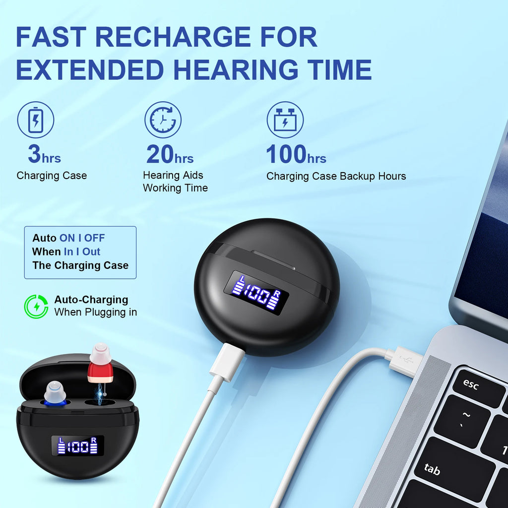 Personal headphones, with sound amplification, complete accessories, small and portable, comfortable for two-ear wearing Earbuds Oasis Select