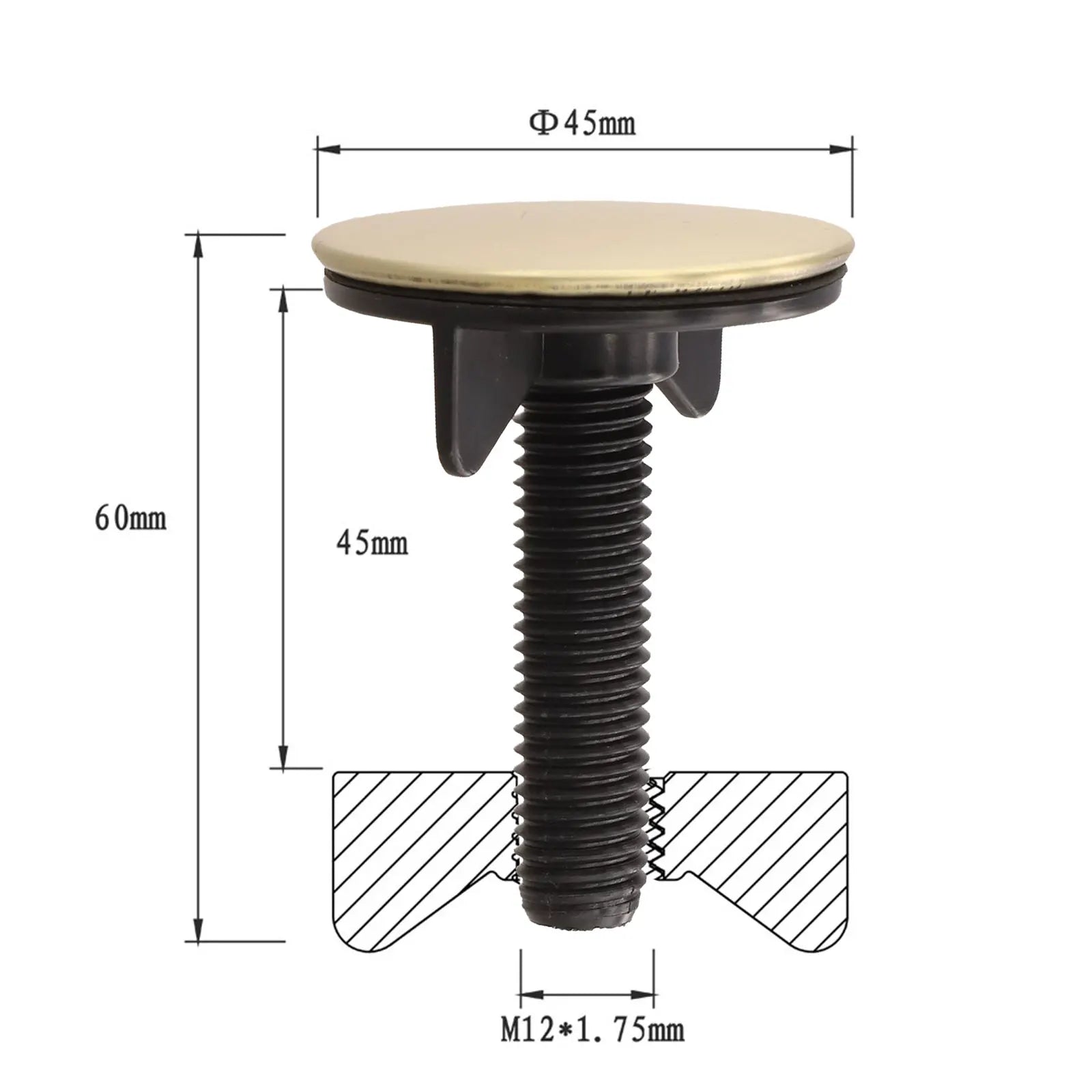Stainless Steel Sink Hole Cover 45mm with Plastic Screw O Ring and Nut for Tap Hole Leak Prevention in Kitchen and Bathroom Oasis Select China Mainland