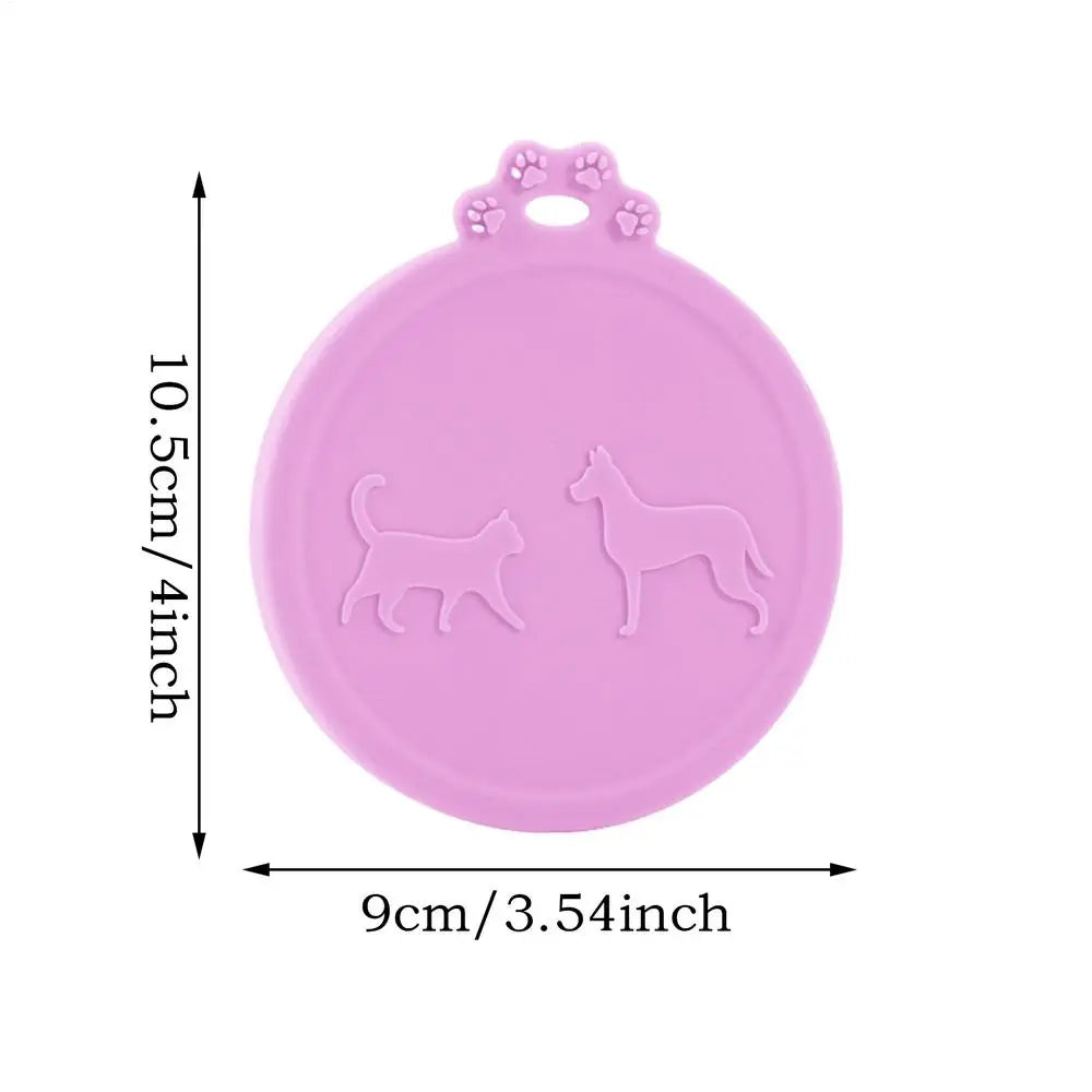Can Lids For Canned Food Silicone Puppy Can Keeper Lids Reusable Dog Cat Food Container Tops Leak-Proof Airtight For Storage Oasis Select Pink
