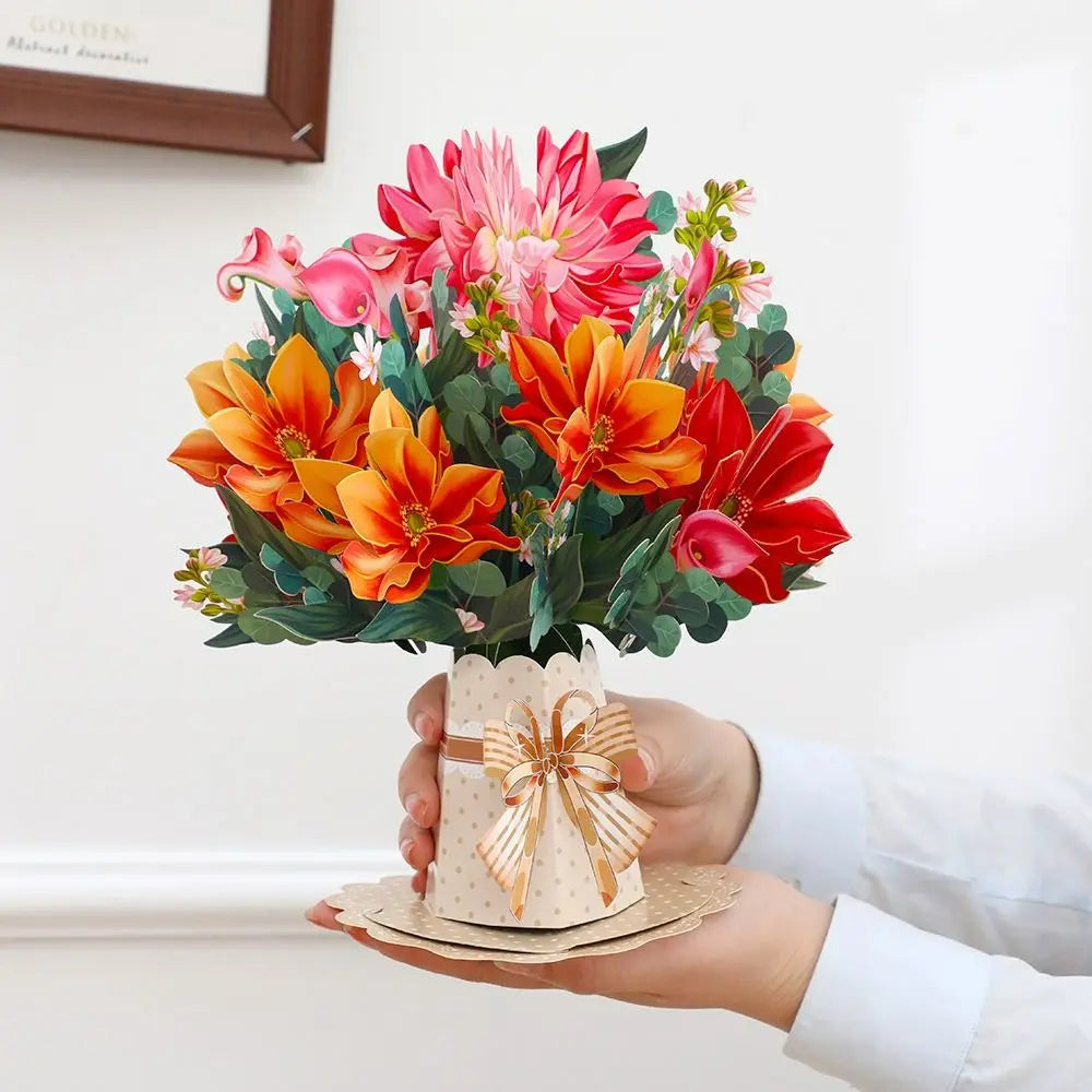 3D Pop-Up Flower Greeting Card – Handmade Birthday & Thank You