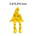 3D Printed Articulated Cheese Plush Toy with Active Joint Stress Relief Desktop Decoration Cute Cheese Doll Novelty Desk Gadget Oasis Select YELLOW