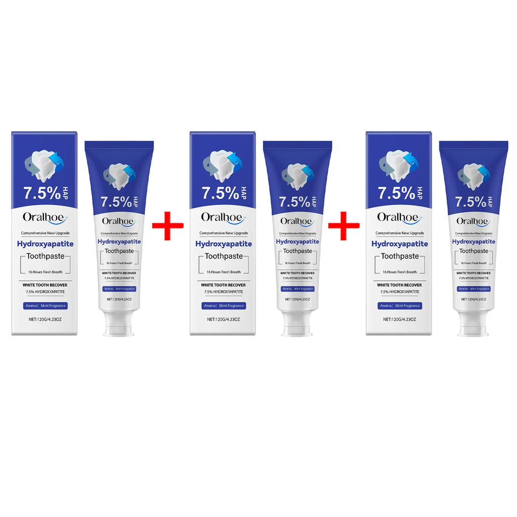 Hydroxyapatite Toothpaste Tooth Whiten Reduce Plaque Anti Decay Protect Teeth Dental Bleach Fresh Breath Gum Repair Toothpaste Oasis Select 3pcs
