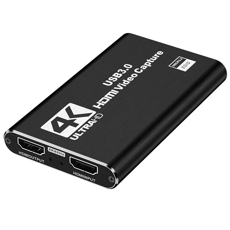 4K USB HDTV 3.0 Video Capture Card HDMI-compatible 1080P HD Video Recorder Grabber For PC PS4 OBS Game Recording Game Audio Mic Oasis Select