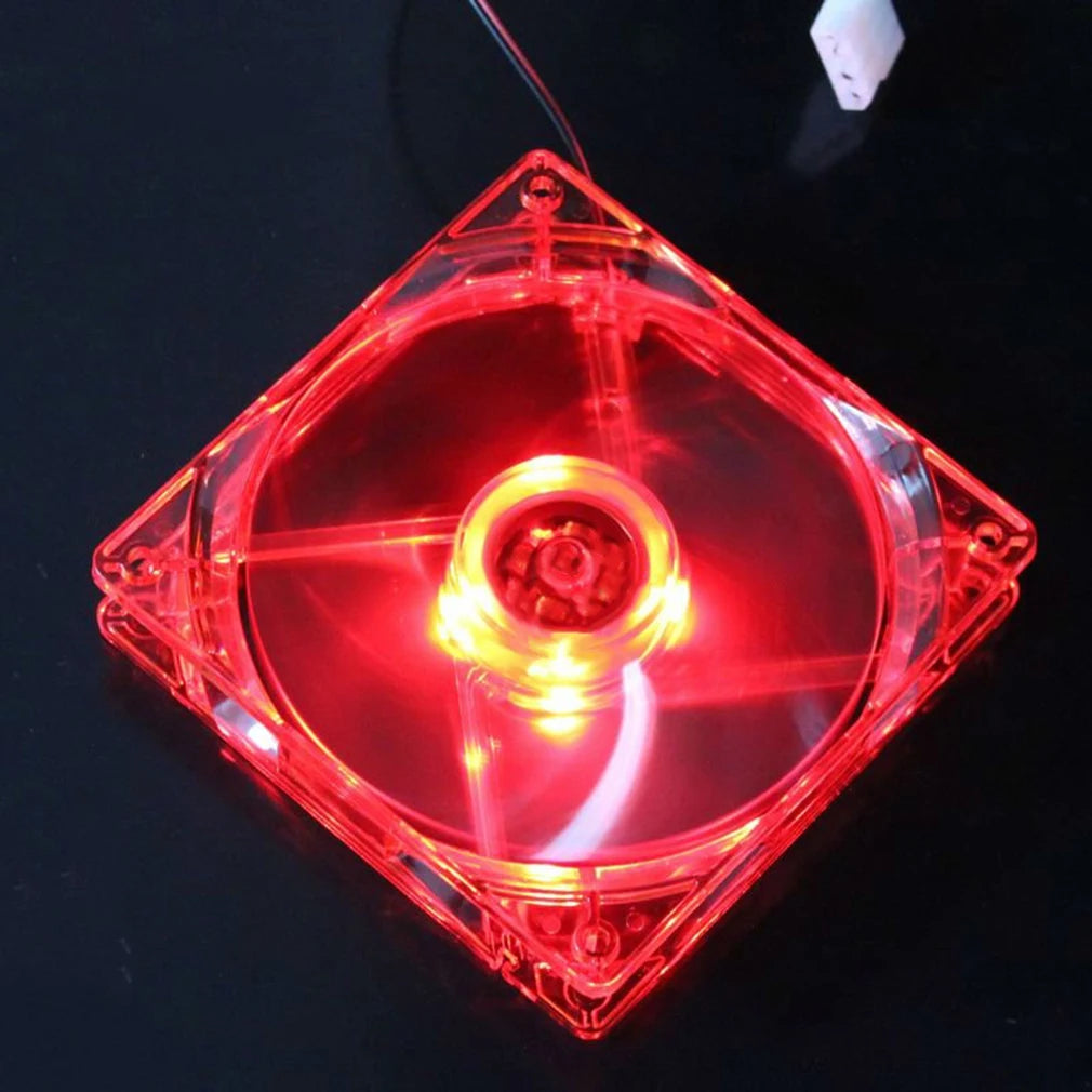 120mm PC Computer fan 4 LEDs Case colorful Cooling Fan Plastic 12CM Fan for Computer Case CPU Cooler Radiator pk arsylid cooler Oasis Select 12cm Red transparent RGB