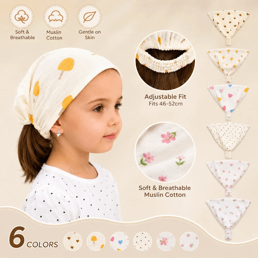 Cute Cotton Headband Soft Breathable Infant Headwear adjustable Solid Color Toddler Turban Baby Girls Boys Oasis Select