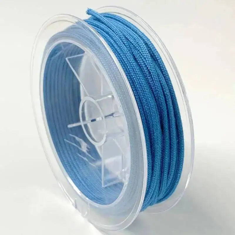 1.2/1.5/2.0MM Chinese Knotted Rope Bright Cord Braided Rope Bracelet Weaving Nylon Cord Diy JEWELRY Necklace Accessories Oasis Select Peacock Blue 2.0mm