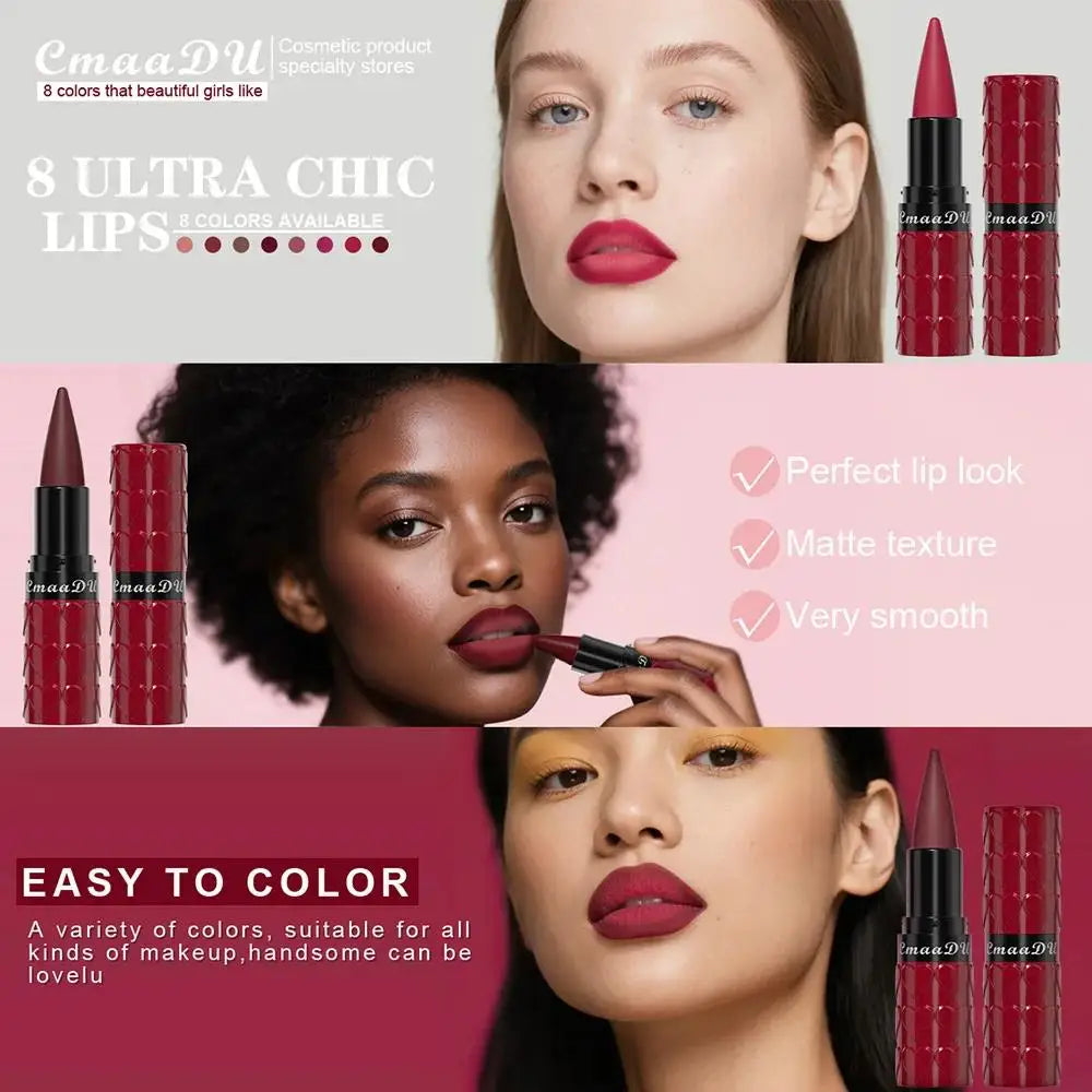 CmaaDU Velvet Matte Lipstick Pencil – Waterproof Lip Liner