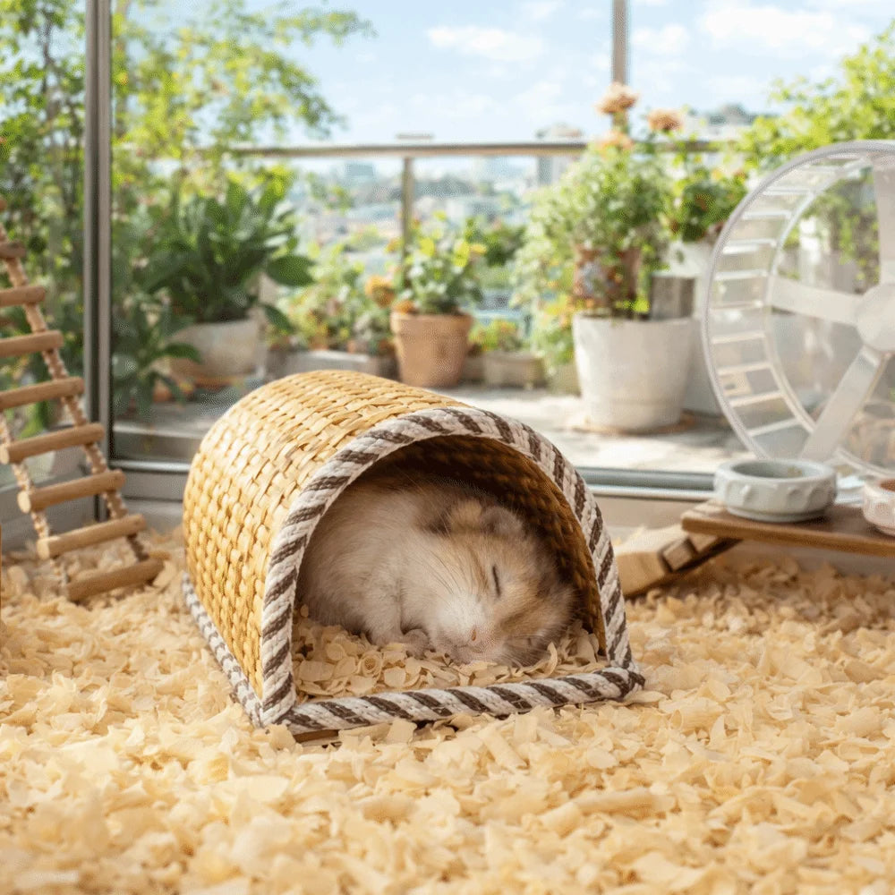 Scratch Resistant Hamster Cool Nest Wear Resistant Weave Pet Cave Nest Cooling Mat Breathable Hamster Rest Shelter Summer Oasis Select