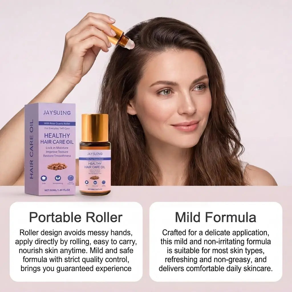 Natural Organic Castor Oil With Rose Quartz Roller Skin Care Essential Oil Moisturize Nourish Skin Barrier Hair Growth Products Oasis Select