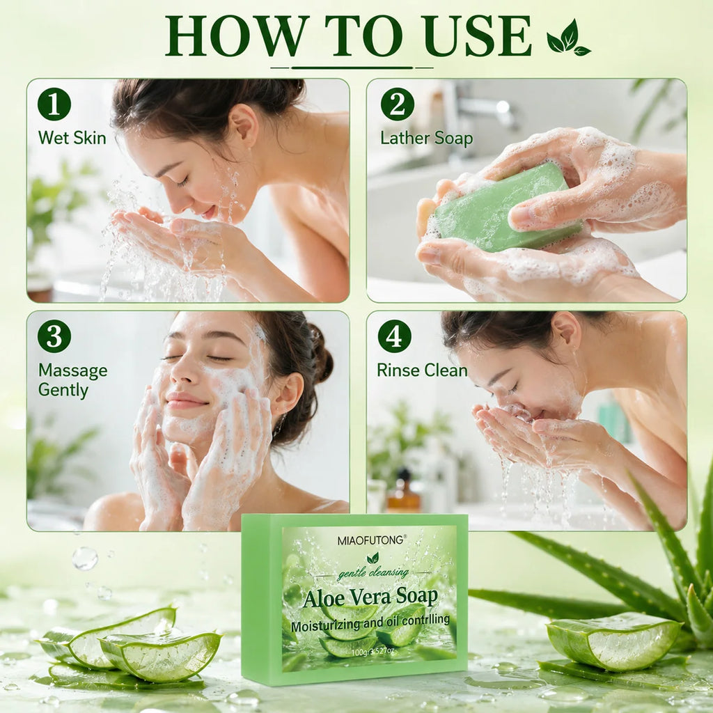 Aloe vera soap, rich in aloe vera and glycerin, gently cleanses, cleanses, and bathes the whole body. It smooths rough skin Oasis Select