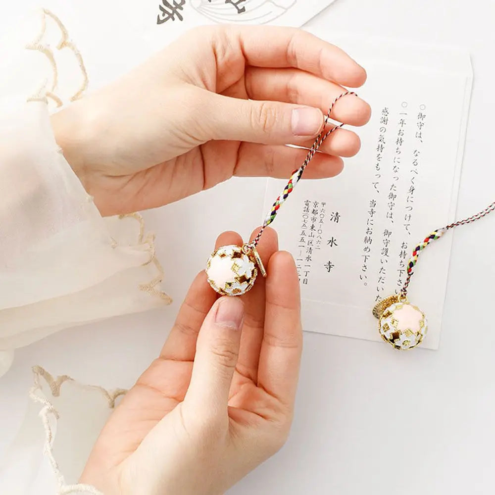 Japanese Sakura Bell Charm Keychain – Blessing Guardian