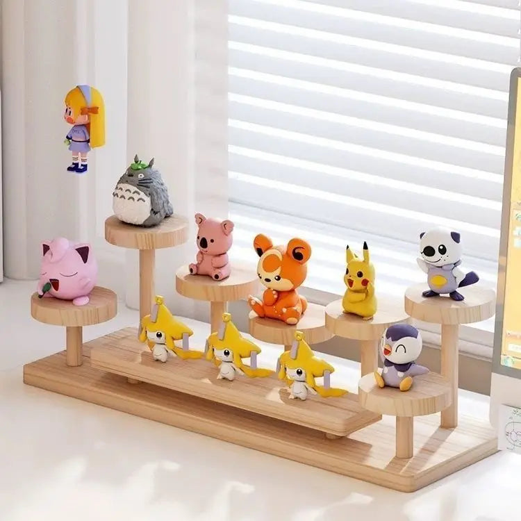 Solid Wood Stepped Display Rack – Plants, Decor & Cosmetics