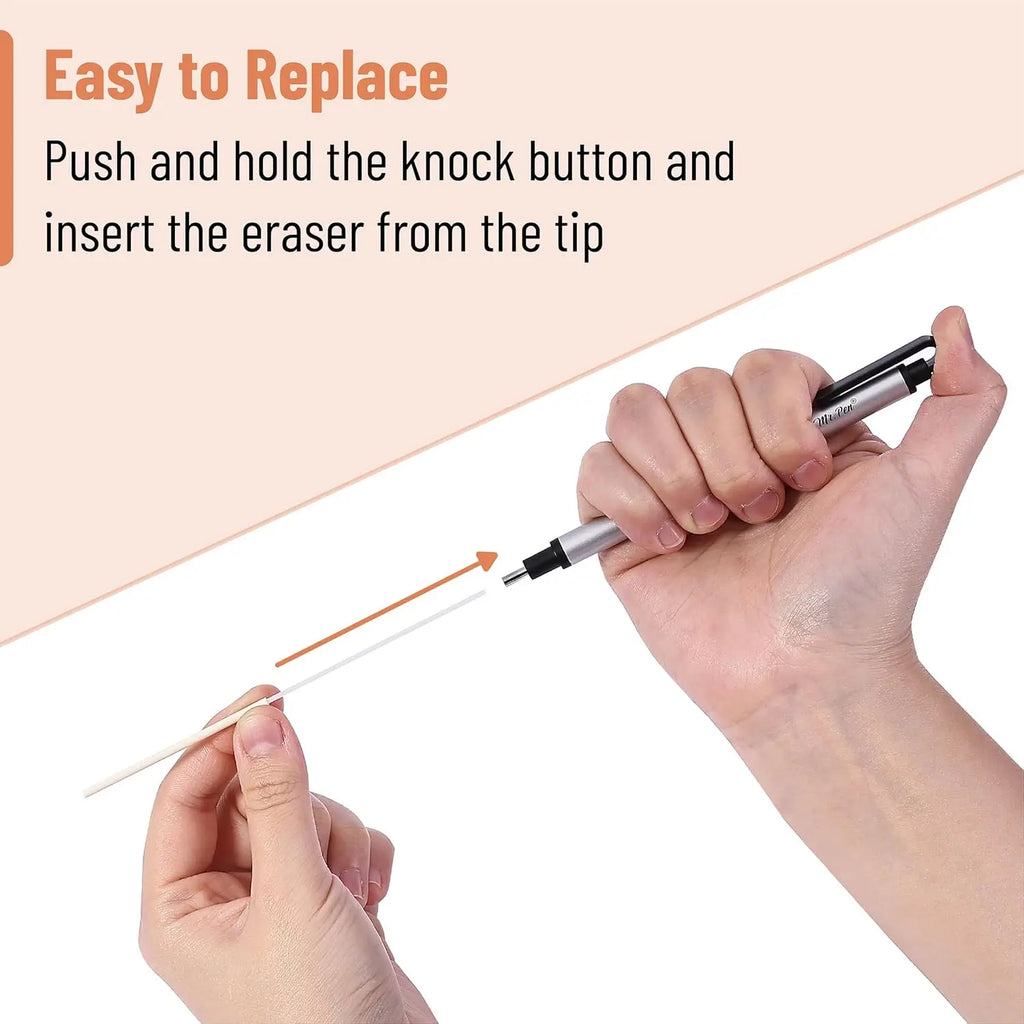 Pen erasers, square and round nibs, eraser pens, pencil erasers, automatic erasers, art erasers for drawing, precision erasers Oasis Select