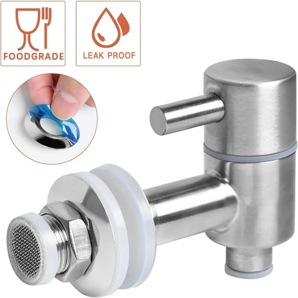 Beer Barrel Tap Water Valve-Bucket Durable 16-25mm Stainless Steel Dispenser Spigot Faucet Leakproof Replacement Tap Oasis Select