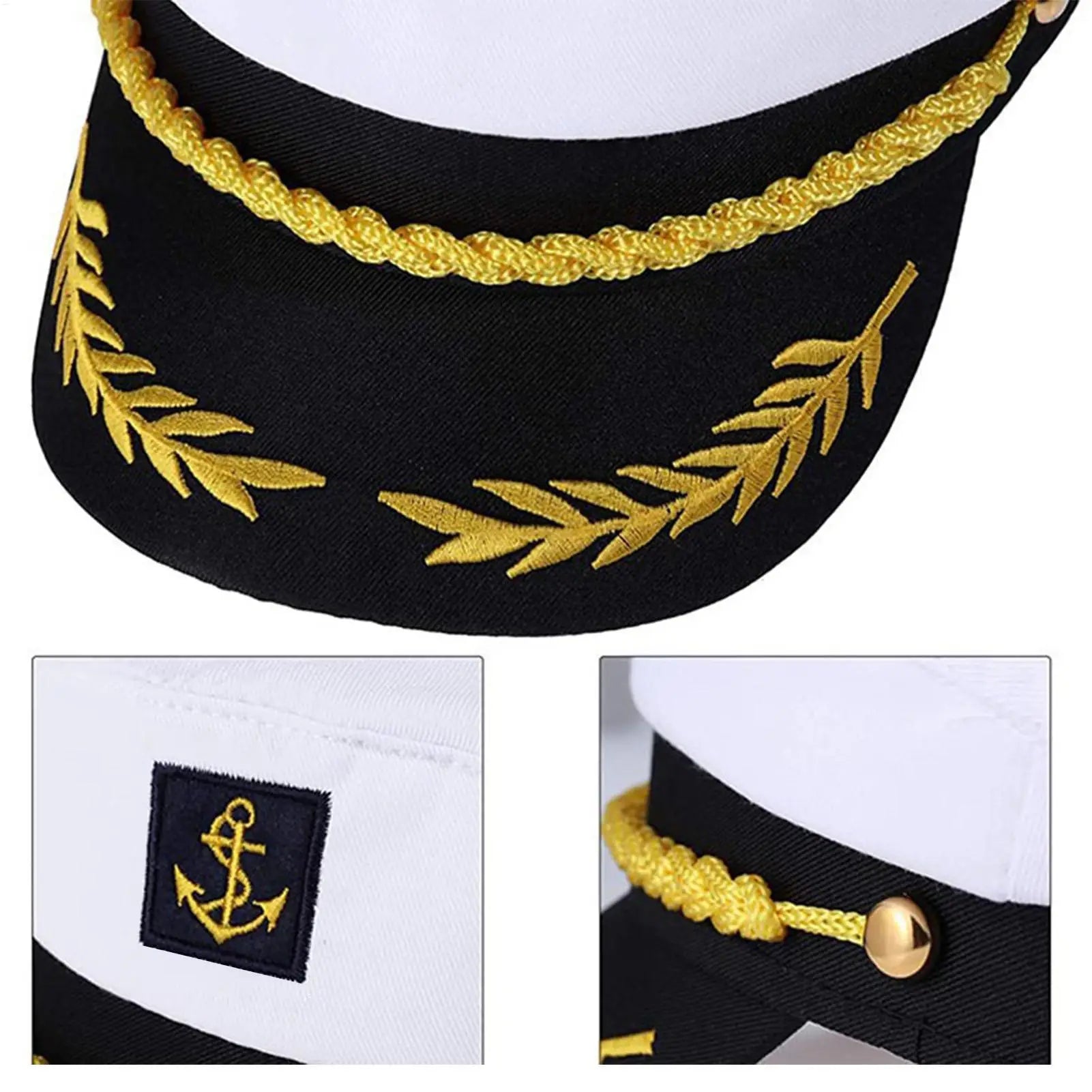 Yacht Rock Party Attire Women Adjustable Yacht Sailor Hat Costumes Apparel For Sailing Oktoberfest Nautical Boating Beach Ship Oasis Select