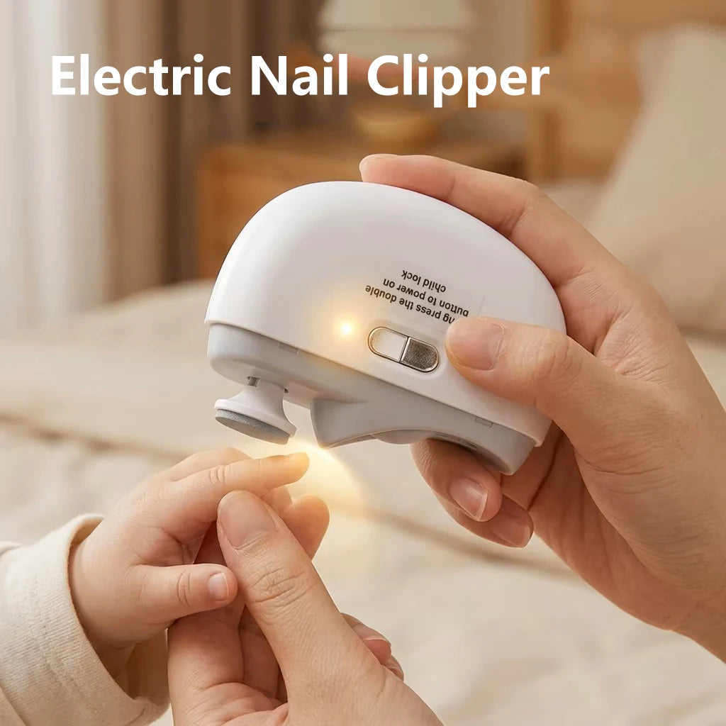 AFDEAL Electric Nail Trimmer – 2-Speed LED Baby & Adult