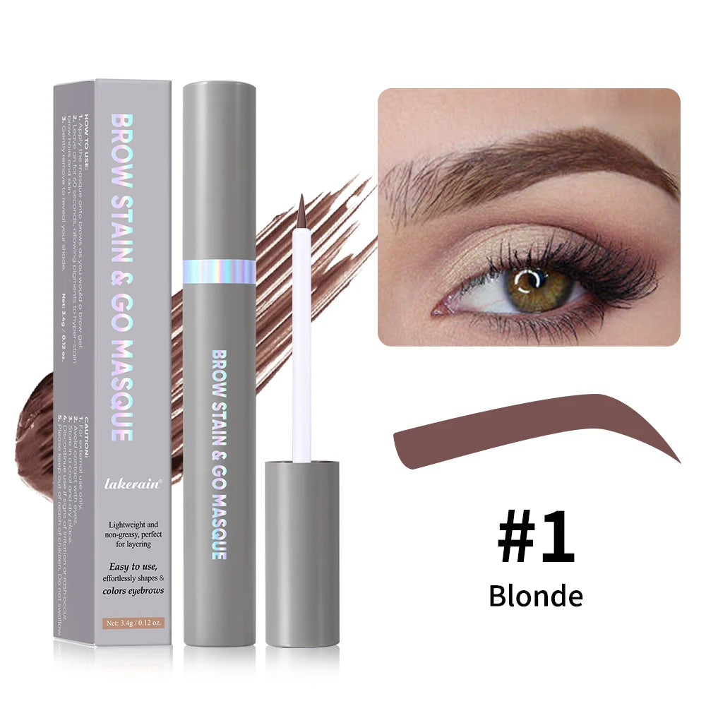 Brow Stain & Go Masque Long Lasting Eye Brow Tint Transfer Proof and Smudge Proof Eyebrow Tint Stain Waterproof Makeup Cosmetic Oasis Select 1Blonde