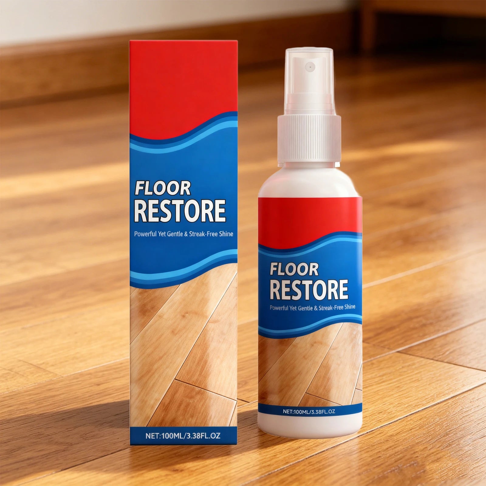 Wood Floor Polish Cleaner Removes Dirt Stain and Grime Restores Shine Brightening Floor Restore Spray Daily Home Cleaning Tool Oasis Select