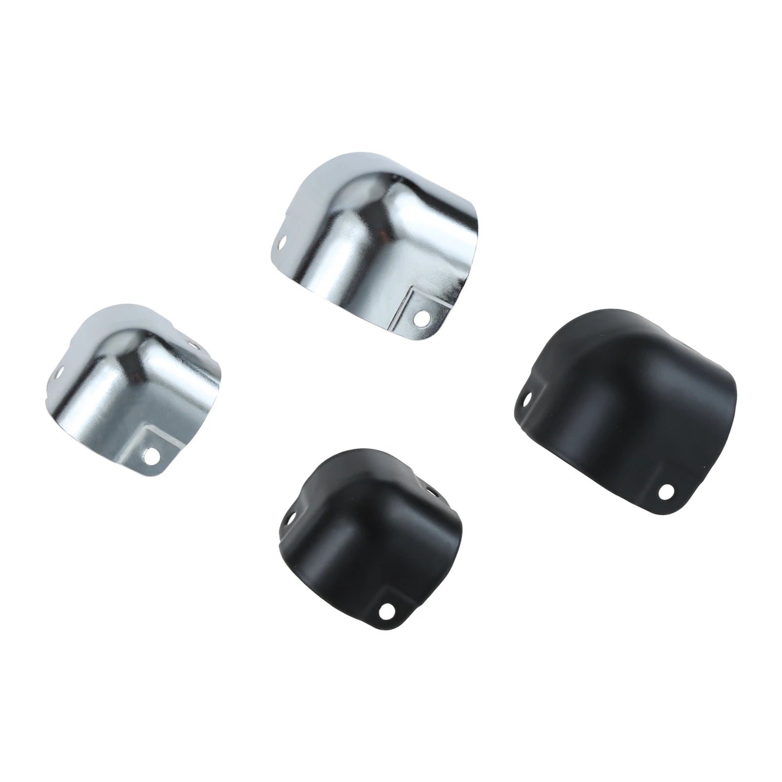 4pcs/set Black Metal Protectors Square Edging Bowl-shaped Box Corner Round Wrapping Flight Case Luggage Aluminum Toolbox 26/29mm Oasis Select