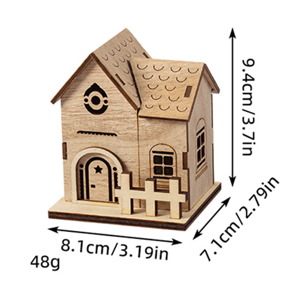 Battery-powered Lights Christmas Wooden Ornaments Versatile Use Handcrafted Ornaments Table Centerpieces Christmas Decoration Oasis Select XT observation 4 China Mainland