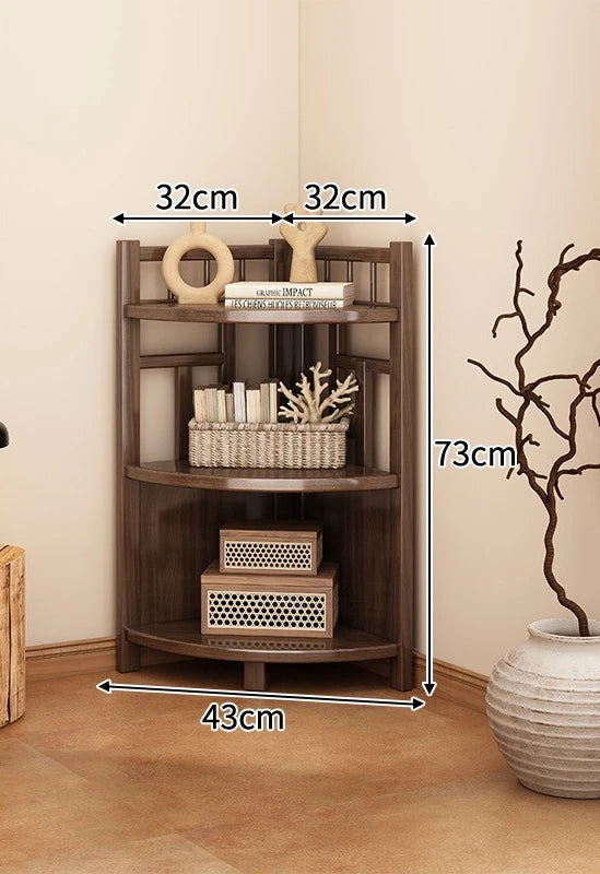 Corner rack Multi-layer triangular storage shelf Living room floor-to-wall cabinet Kitchen corner tripod Oasis Select 3 layer-1