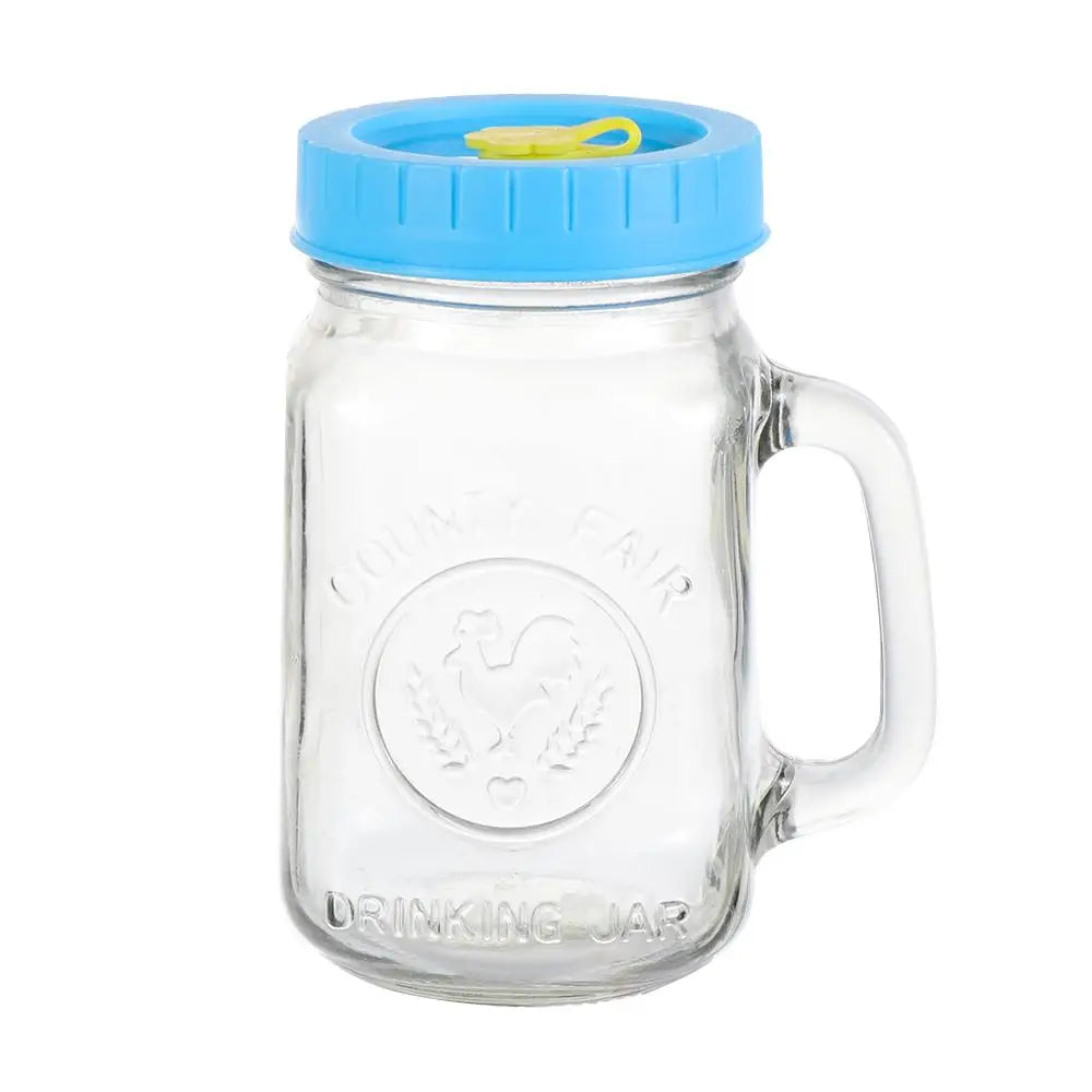 Cute Plastic Mason Jar Lids With Straw Hole Leak-Proof Jar Caps Food Storage Canning Lids Kitchen & Dining Supplies Oasis Select