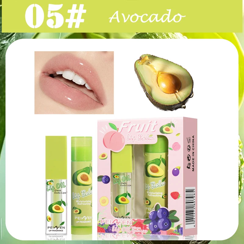 Fruit Lip Oil Set – Moisturizing Nourishing Lip Care Gift Lip Oil Gift Set Oasis Select Avocado