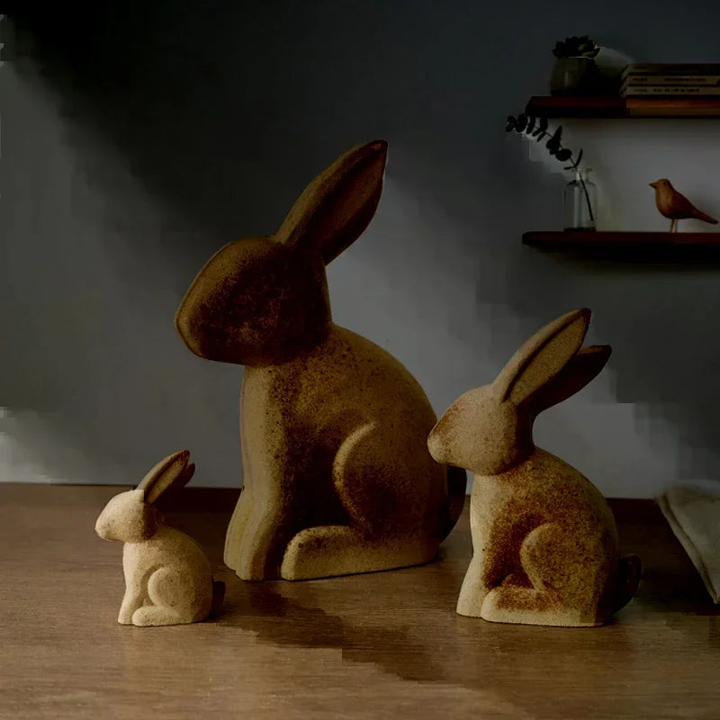 Creative DIY Painted Wooden Animal Sculptures - Horse, Rabbit, Cat, Giraffe- for decorative home accent Oasis Select