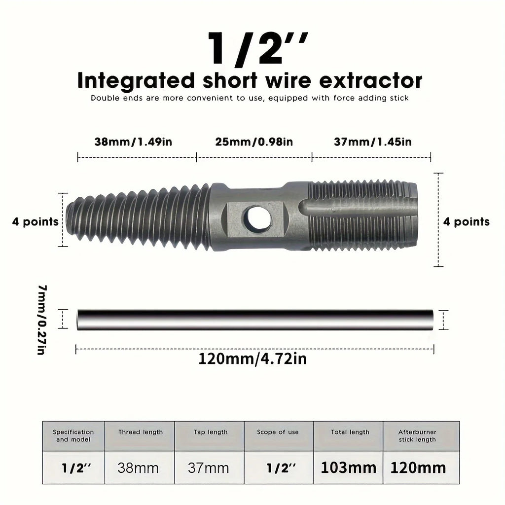 SLADE Double Head Screw Extractor & Thread Repair Kit Screw Extractor Set Oasis Select GZ015-B