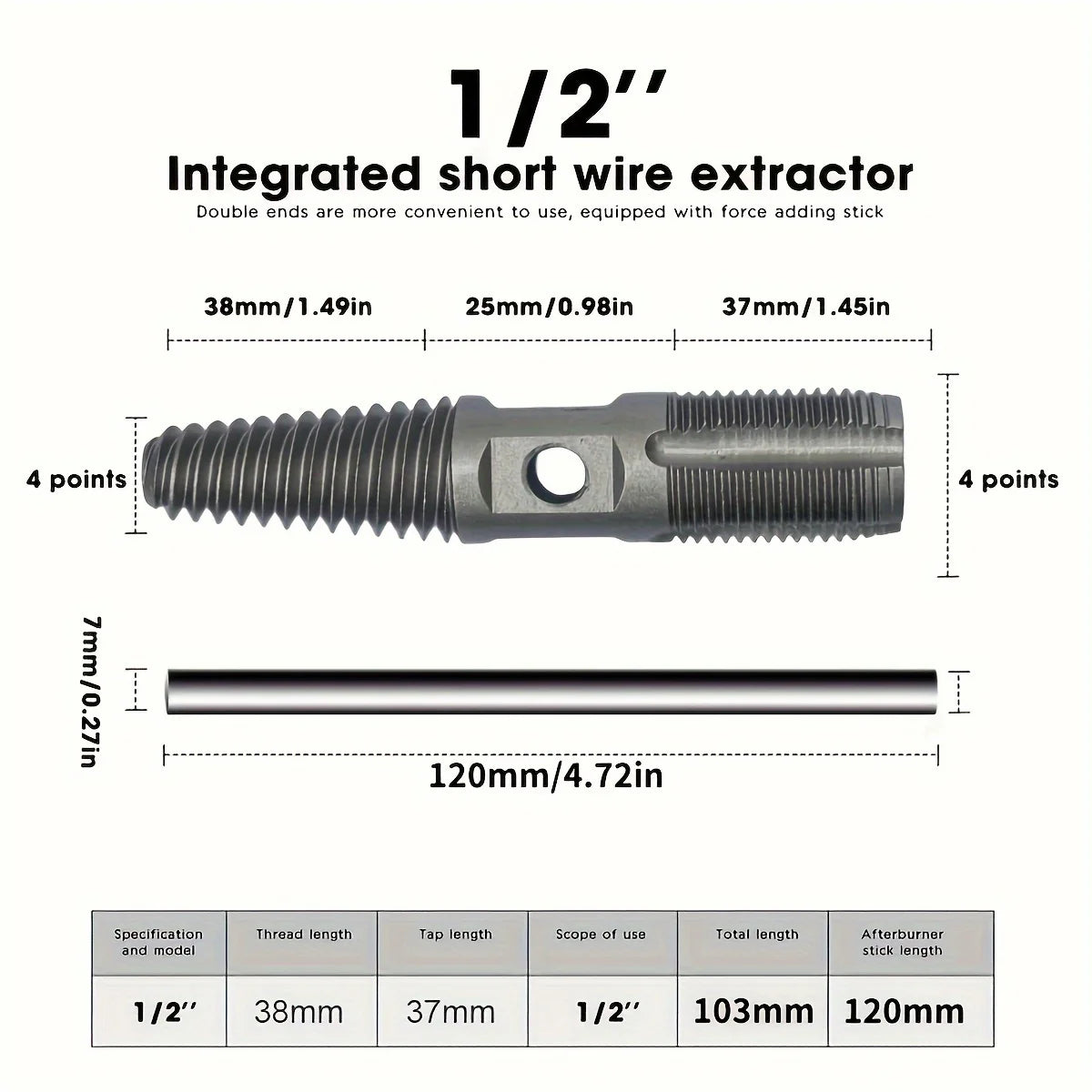 SLADE Double Head Screw Extractor & Thread Repair Kit Screw Extractor Set Oasis Select GZ015-B