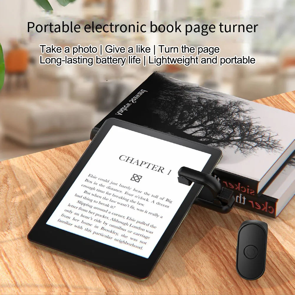 For Kindle Remote Control Page Clicker Hands-Free Reading Photo Capture Portable E-book Remote Control Page Flipping Device Oasis Select