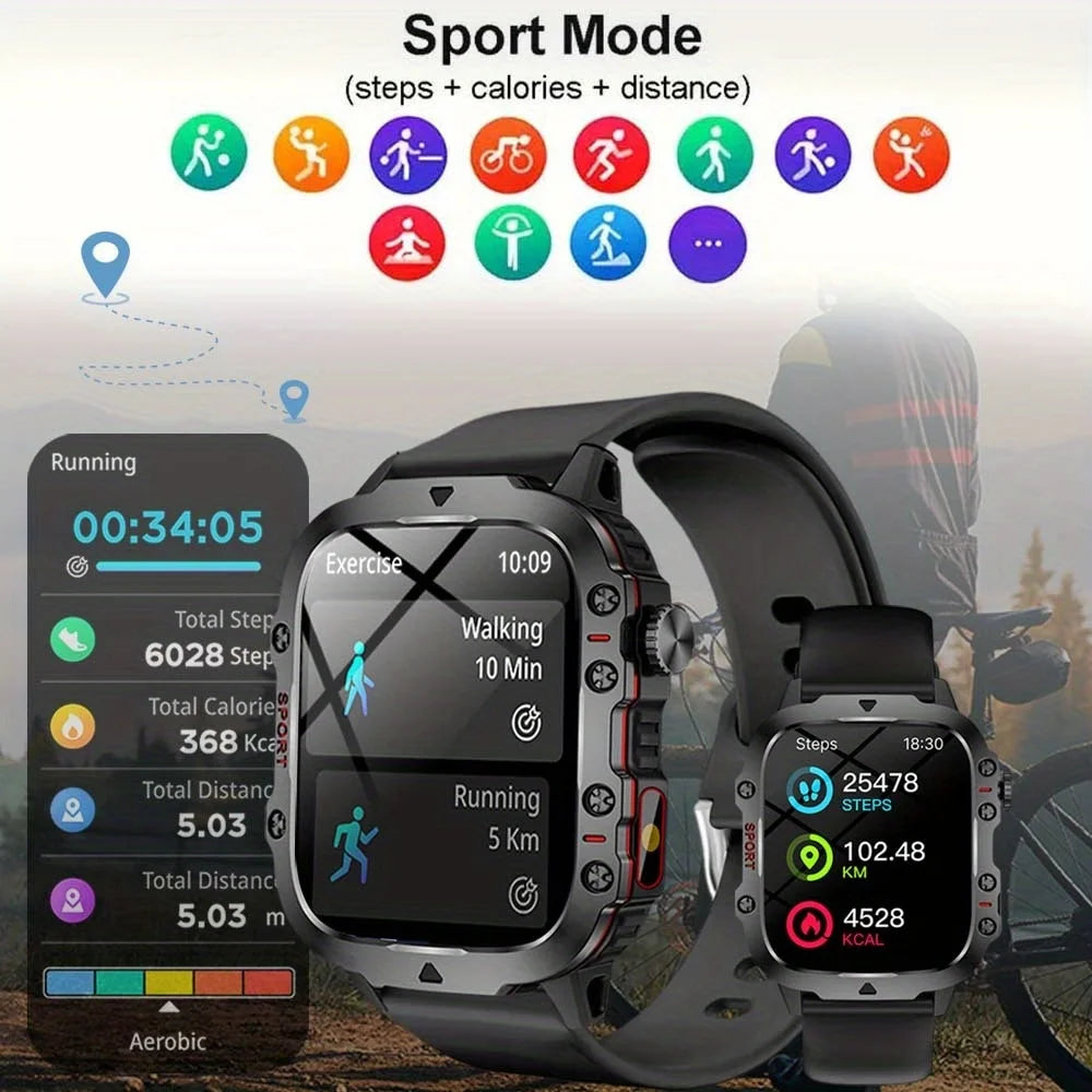 ERUN Smart Watch 1.83" Touch Screen | Call, Music & Weather