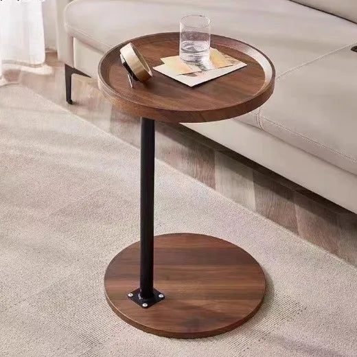 Multi-functional Sofa side table removable mini small coffee table small table with wheels sturdy and durable Oasis Select Walnut D