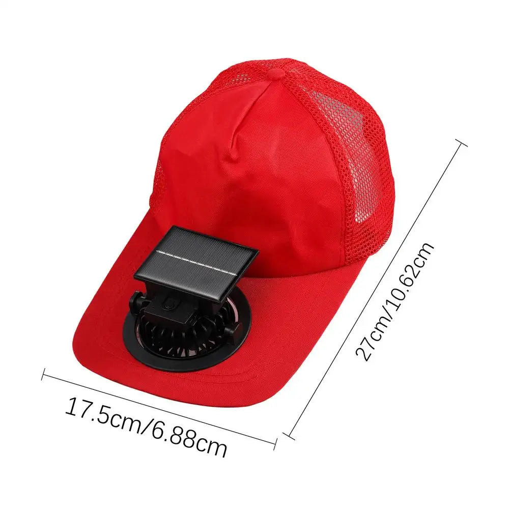 Hat with Fan USB Charging 3 Adjustable Speed Cool Mesh Baseball Hats With Mini Fan for Summer Beach Hiking Camping Fishing Oasis Select Red