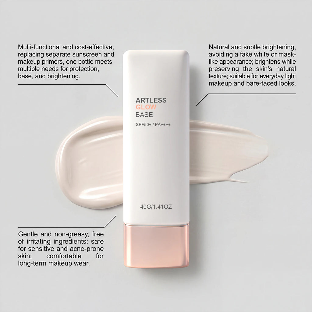Hydrating Color-Adjusting Foundation SPF 15 Natural Coverage Invisible Face Pores Lightweight Sunscreen Primer Makeup Base Cream Oasis Select