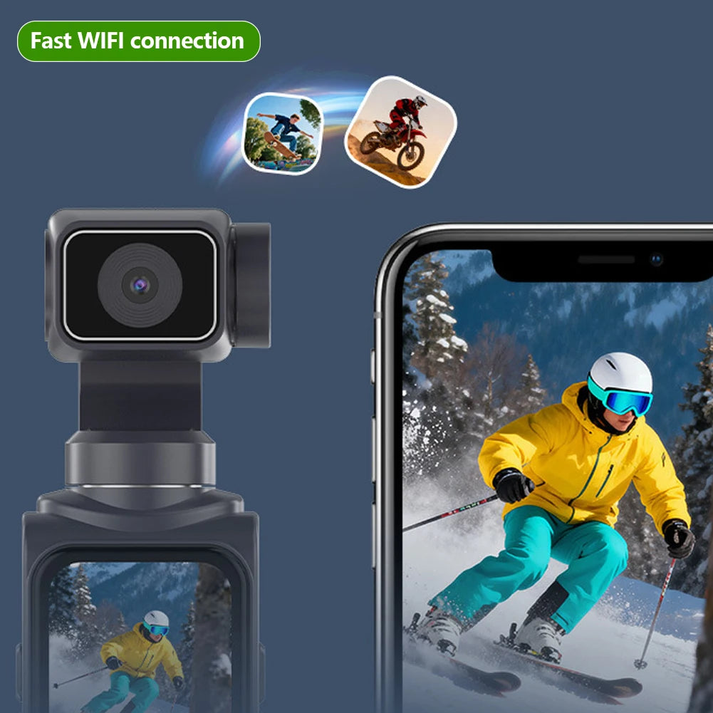 4K WiFi Action Camera – 330° Rotation, Face Tracking & Touch Screen