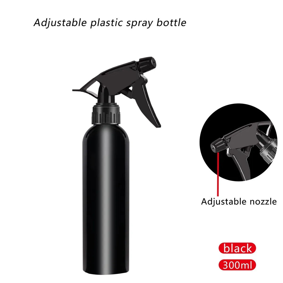 300ml Bottling Bottle Spray Can Be Refilled As a Portable Bottling Bottle For Cleaning Solutions Gardening Beauty And Hairdressi Oasis Select black