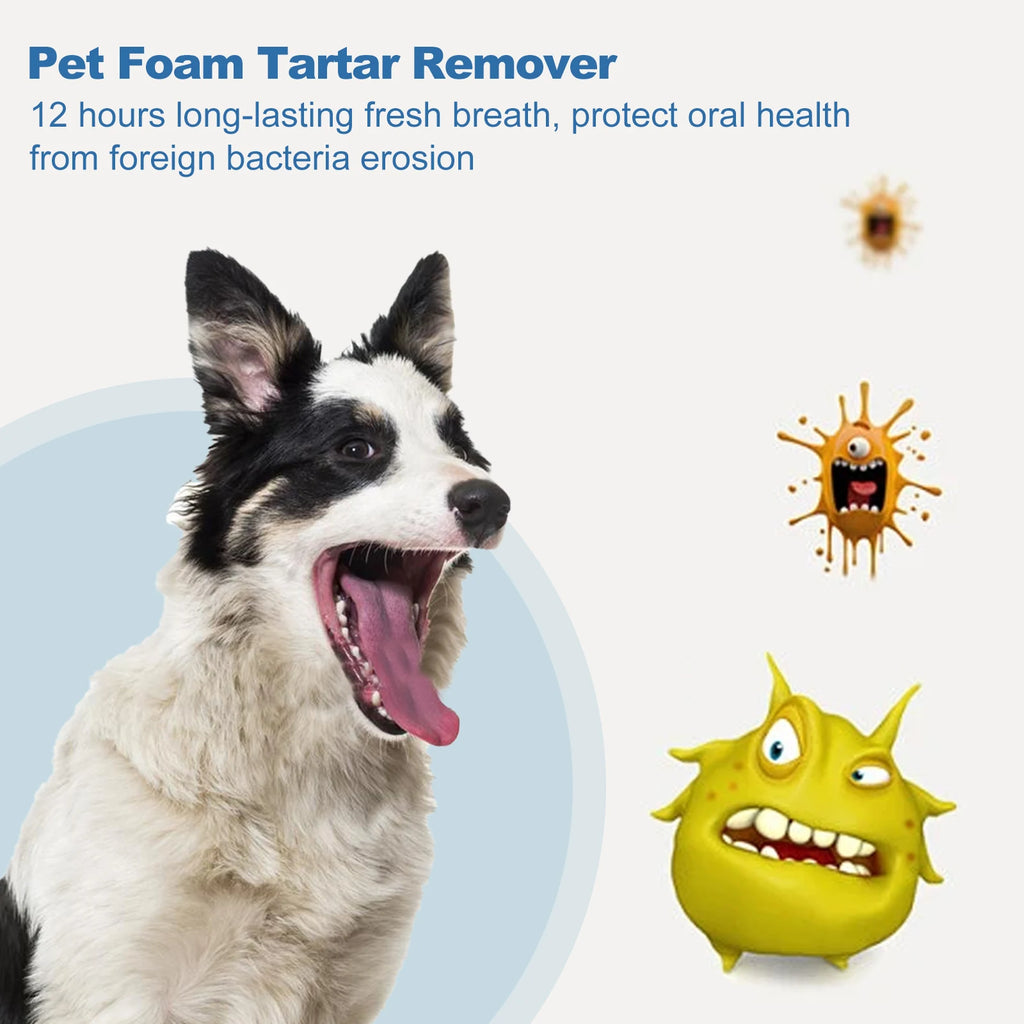 60/120/180ml Pet Oral Tartar Remover Foam No Brushing Required For Dogs Cats Removes Plaque Calculus Fresh Breath Spray Oasis Select