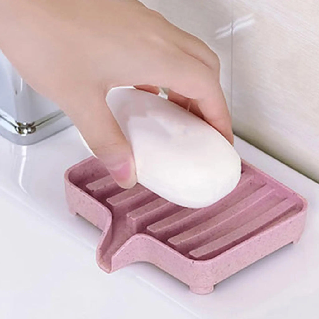 Soap Dish with Drain Soap Tray Shower Soap Storage Bathroom Accessories Multipurpose Household Soap Drain Rack for Bathroom Oasis Select