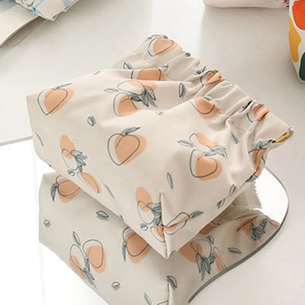 Fruit Print Mini Makeup Bag – Waterproof Portable Cosmetic Pouch
