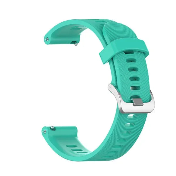 Silicone Protective Case Cover +Strap For Garmin Forerunner 245M/245 Smartwatch Strap Protector Shell Frame Protective Cases Oasis Select Mint green Strap Forerunner 245 245M
