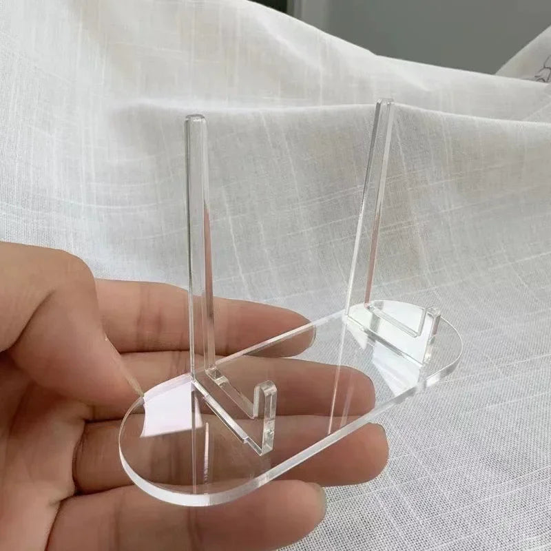 2-Pack Clear Acrylic Photocard Display Stand | Desk Decor