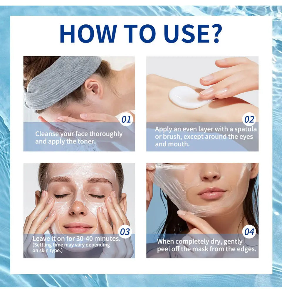 60gHydrolyzed Collagen Peel Off Mask, Hydrating Brightening Firming Moisturizing Skin Care Oasis Select