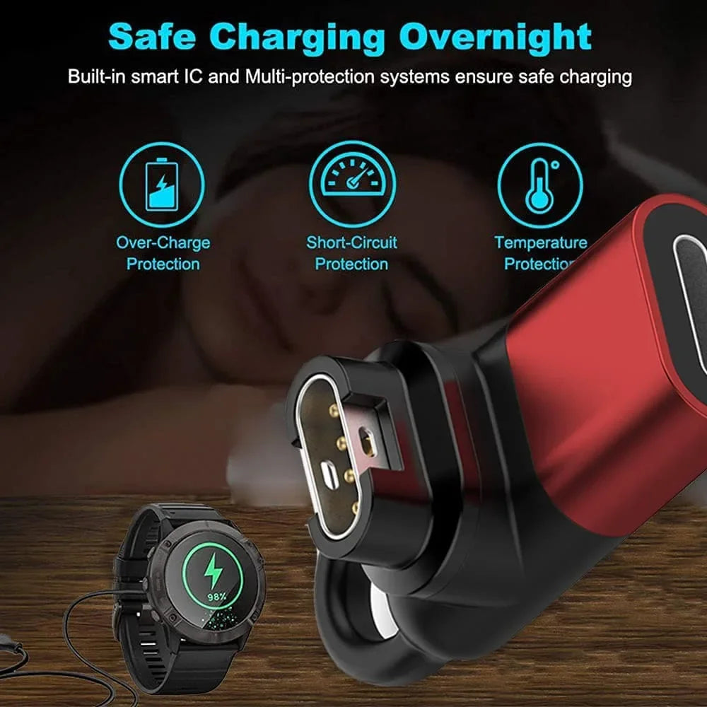 Type-C Charging Adapter for Garmin Fenix 7/6 & Forerunner Watch Charging Adapter Oasis Select