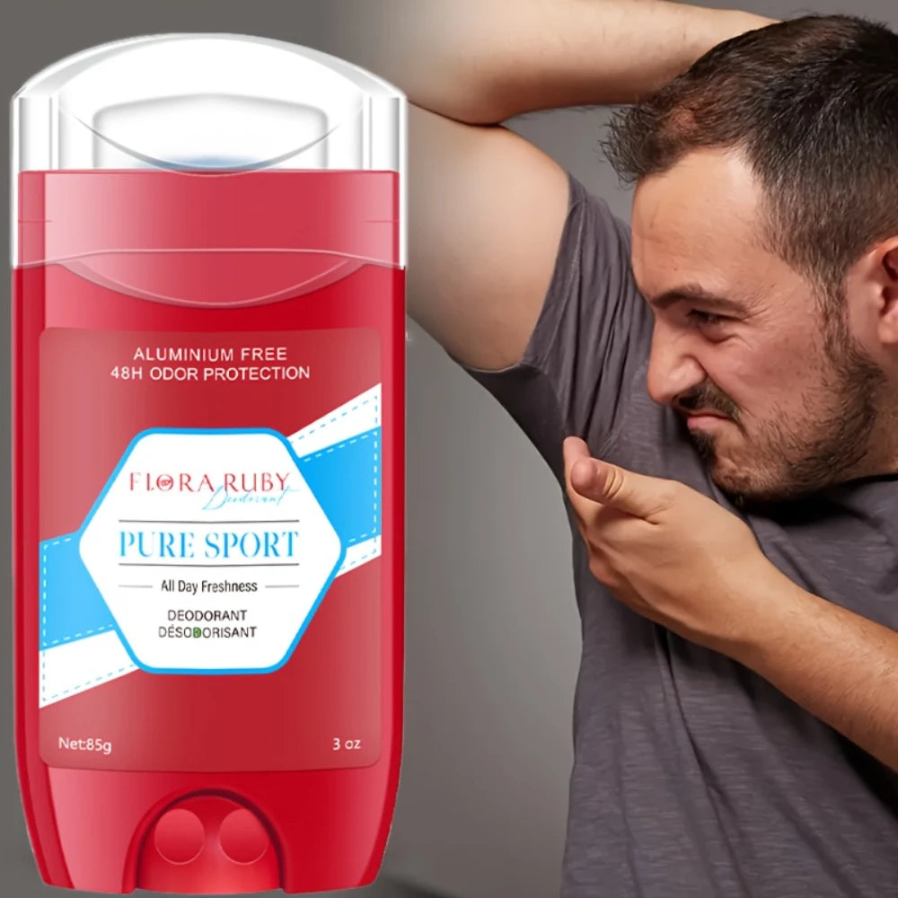 FLORA RUBY 85g Body Deodorant Stick - 48-hour Odor Control, Refreshing Fragrance, Gentle Formula Without Irritation, Portable Oasis Select