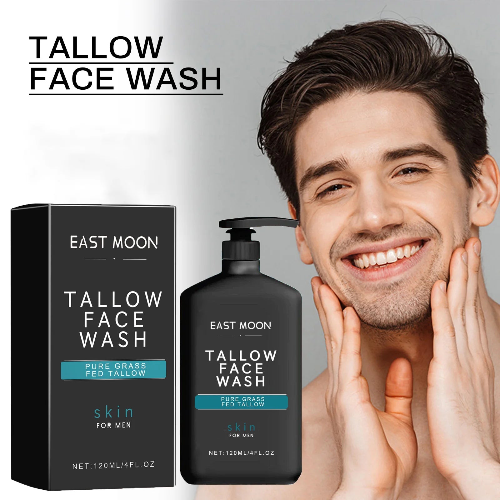 Men's Daily Face Wash Deep Cleansing Pore Oil Control Remove Acne Blackhead Brightening Facial Cleanser for Refreshed Skin Oasis Select