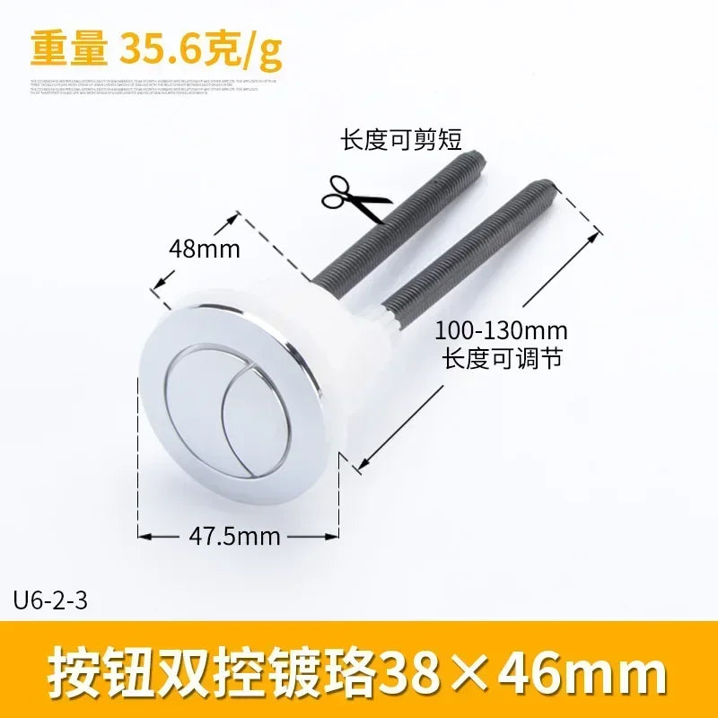 1PCS Dual Flush Toilet Tank Button 38mm/48mm/58mm Round shape Closestool Push Buttons Flush Valves Switch Bathroom Accessories Oasis Select E