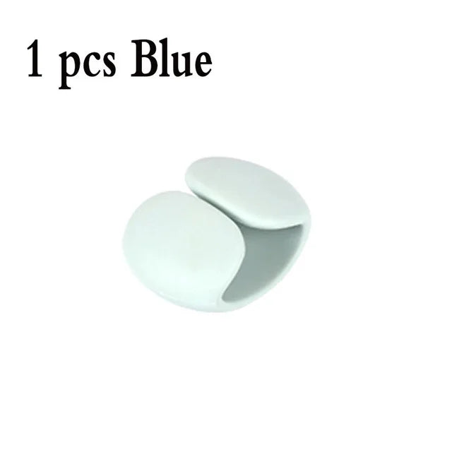 Silicone USB Cable Organizer Cable Winder Desktop Tidy Management Clips Cable Holder for Mouse Headphone Wire Organizer Oasis Select 1PCS Blue