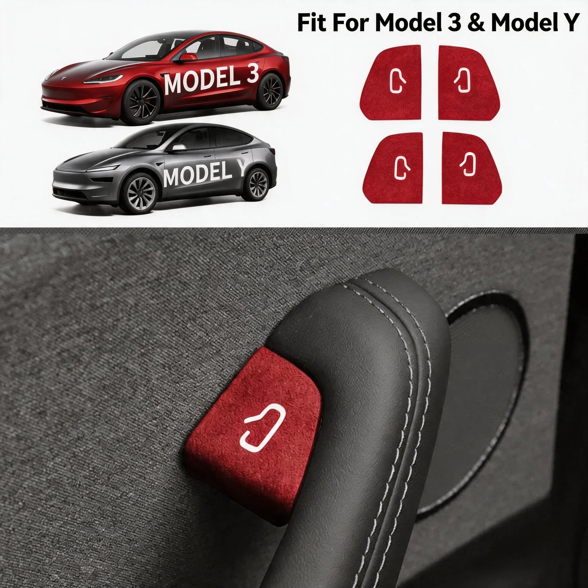 Luxury Interior Upgrade For Model 3 Y Highland Juniper 2025 Suede Door Switch Button Trim Stickers Patch Cover Car Accessories Oasis Select