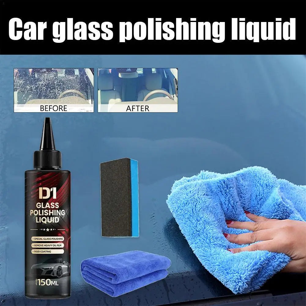 Car Glass Polish Liquid Kit – Streak-Free Water Spot Remover